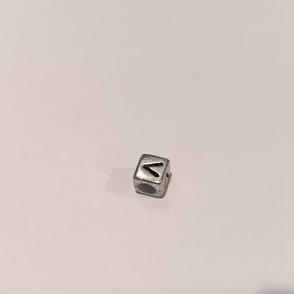 Silver V Spacer Charm for Pandora Style Bracelet - Picture 5 of 5
